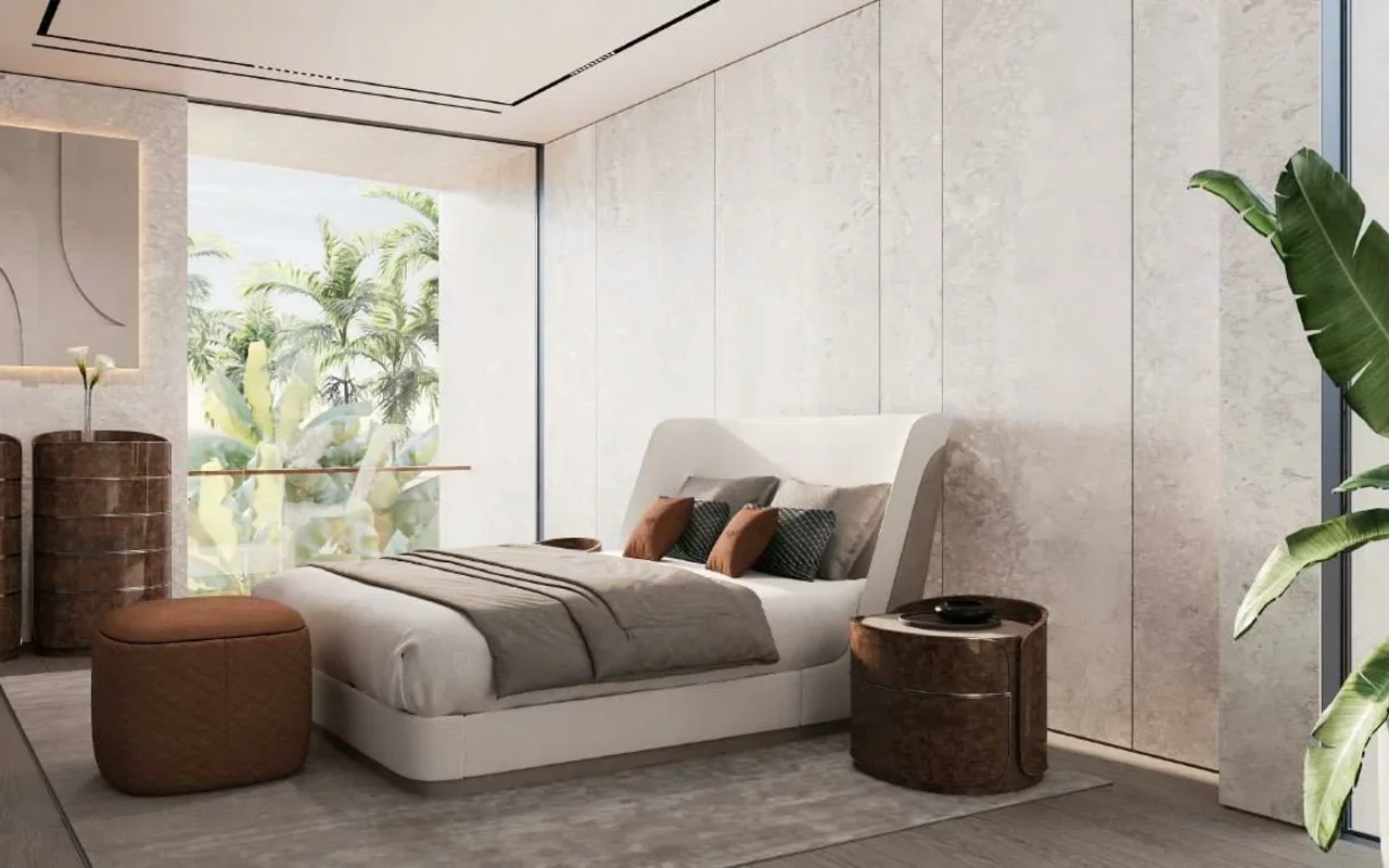 Апартаменты в комплексе New complex of furnished villas Mira Villas by Bentley Home with a lagoon, Meydan, Dubai, UAE, Дубай