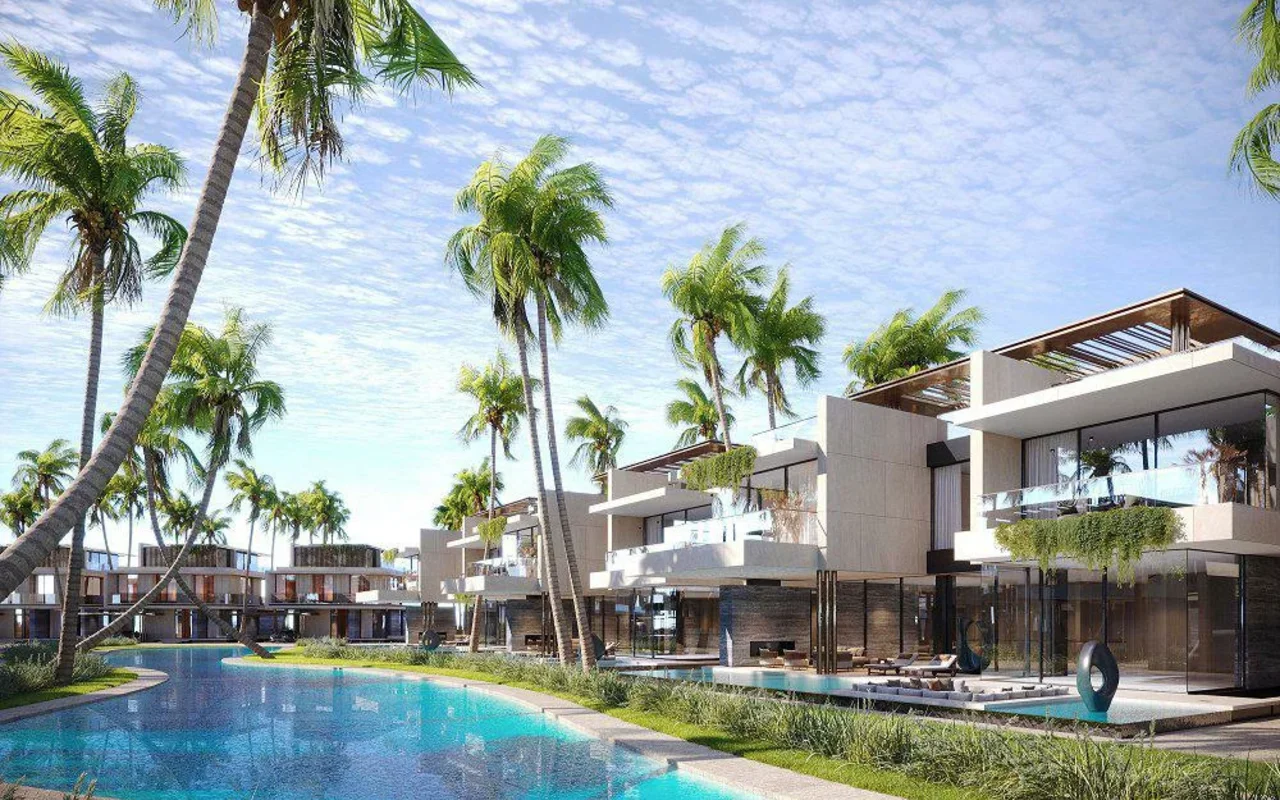 New complex of furnished villas Mira Villas by Bentley Home with a lagoon, Meydan, Dubai, UAE