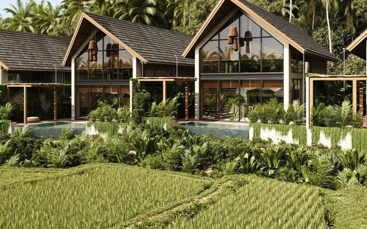 Residential complex New residential complex of first-class villas in Ubud, Bali, Indonesia — 4