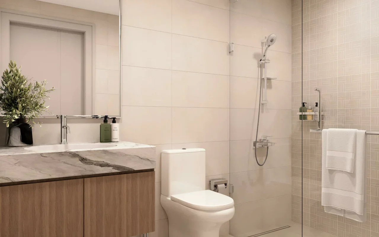 Апартаменты в комплексе New residence Beach Oasis 2 with a swimming pool and a manmade beach, Dubai Studio City, Dubai, UAE, Дубай — 10