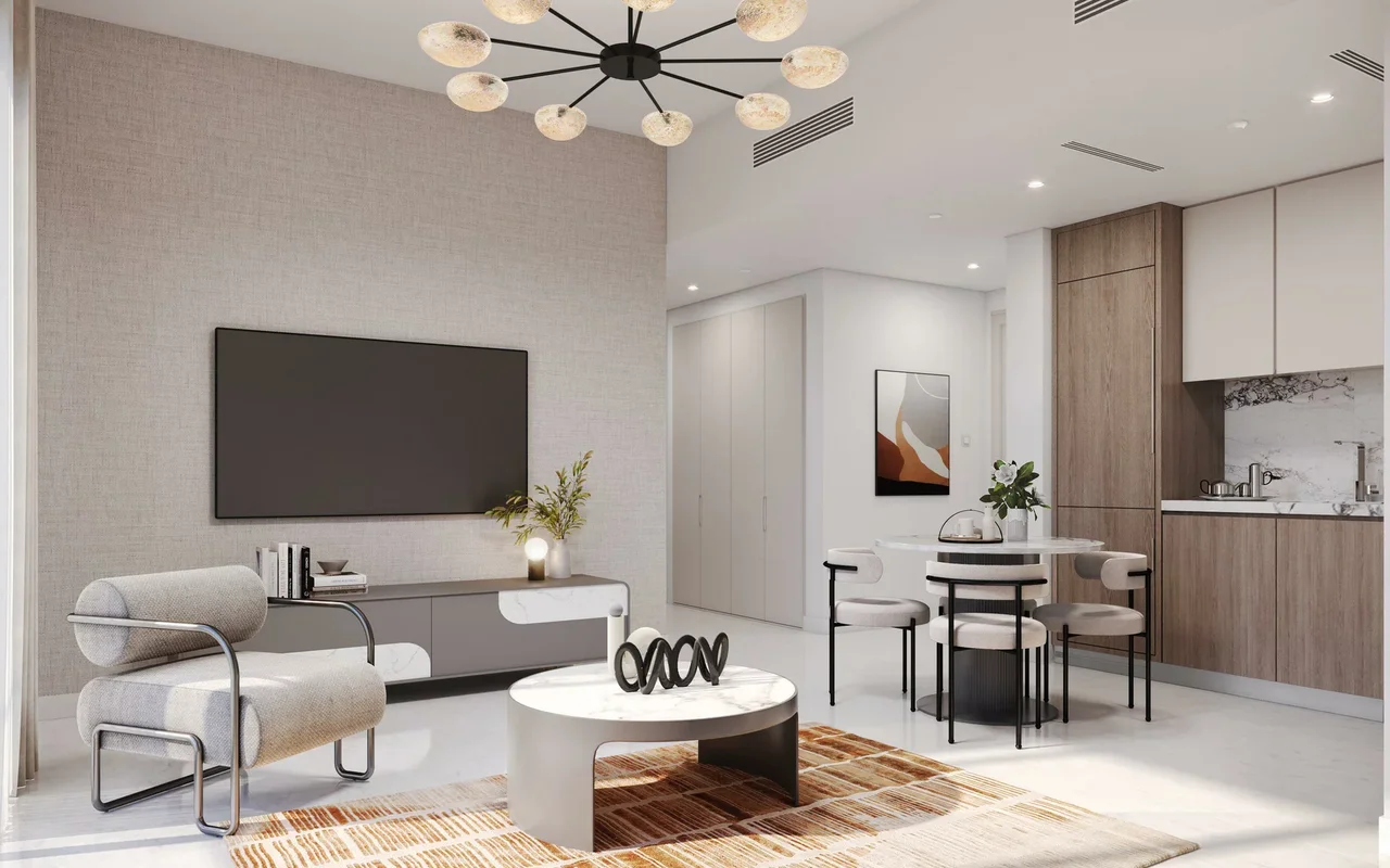 Апартаменты в комплексе New residence Beach Oasis 2 with a swimming pool and a manmade beach, Dubai Studio City, Dubai, UAE, Дубай — 7