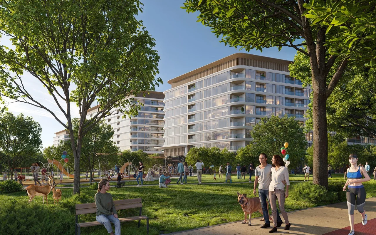 Апартаменты в комплексе New Selene Beach Residences with a lagoon, a swimming pool and parks, Al Seanneeah, Dubai, UAE, Абу-Даби — 12
