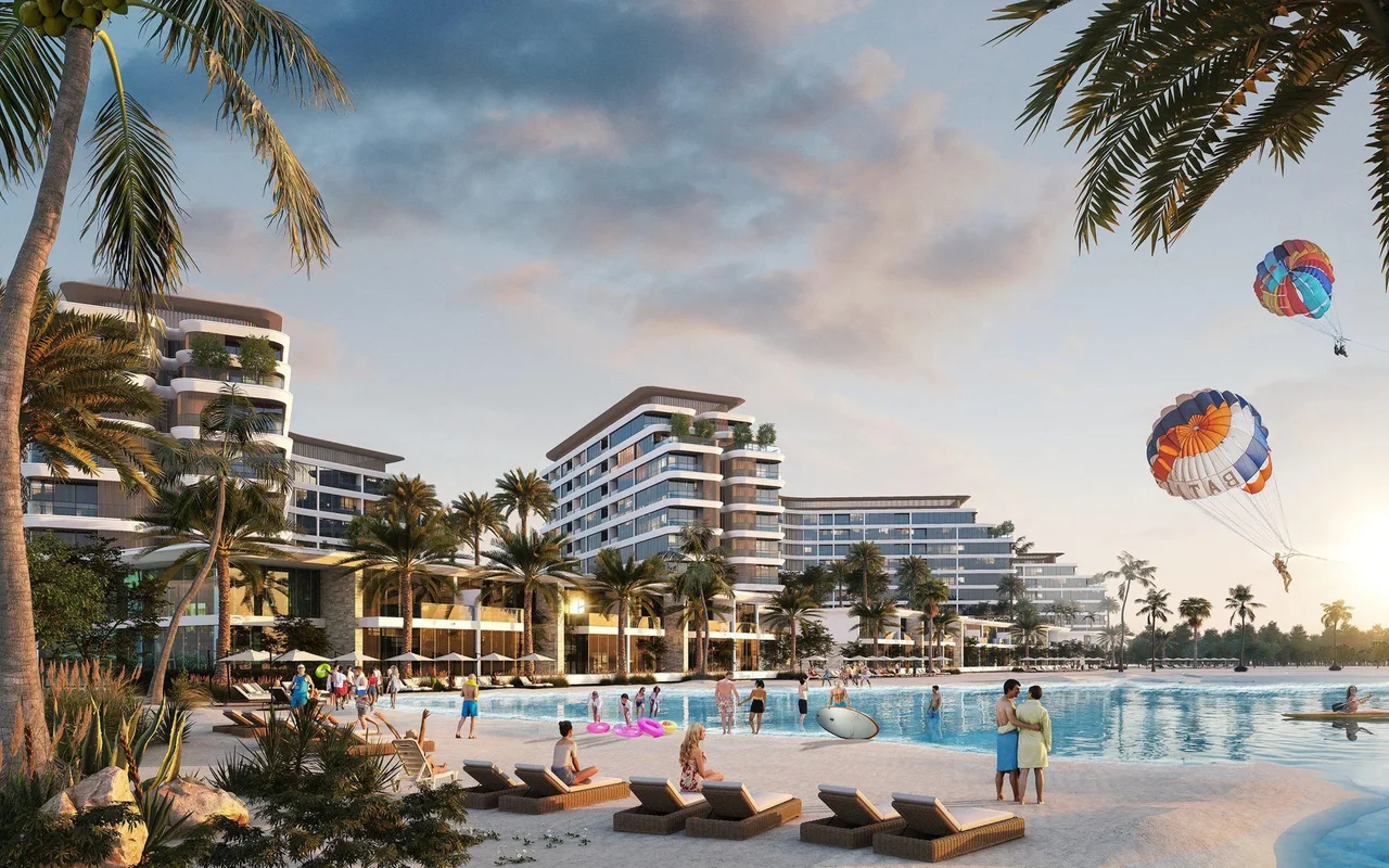 Апартаменты в комплексе New Selene Beach Residences with a lagoon, a swimming pool and parks, Al Seanneeah, Dubai, UAE, Абу-Даби — 10