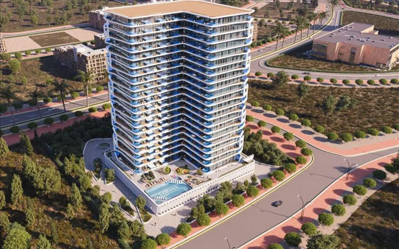 Apartments with private pools in the new Ibiza complex, the Dubailand area, Dubai
