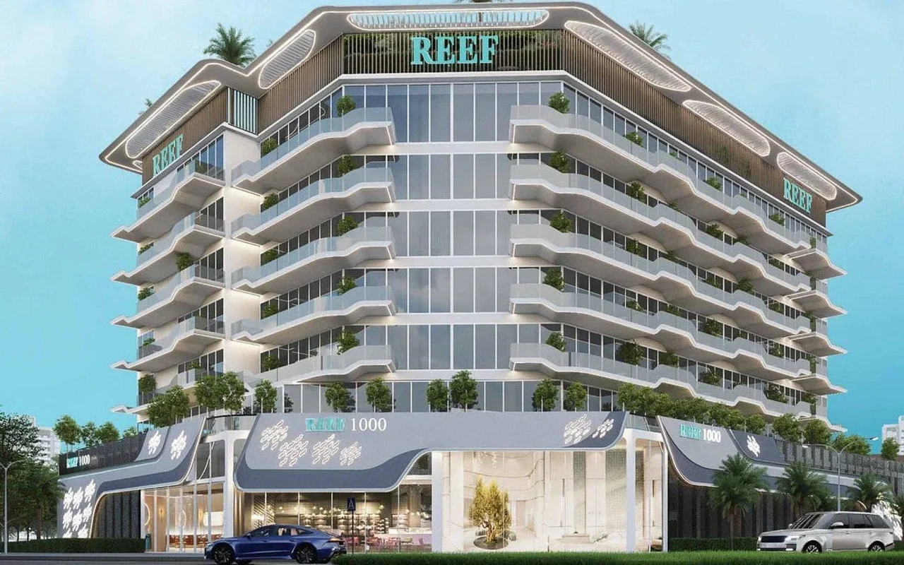 New Reef 1000 Residence with underground gardens and a co-working area, Dubailand, Dubai, UAE