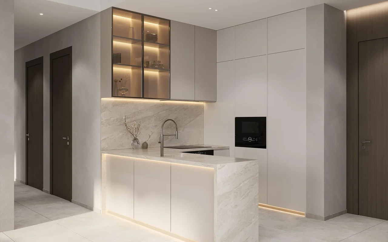 Апартаменты в комплексе New Reef 1000 Residence with underground gardens and a co-working area, Dubailand, Dubai, UAE, Дубай