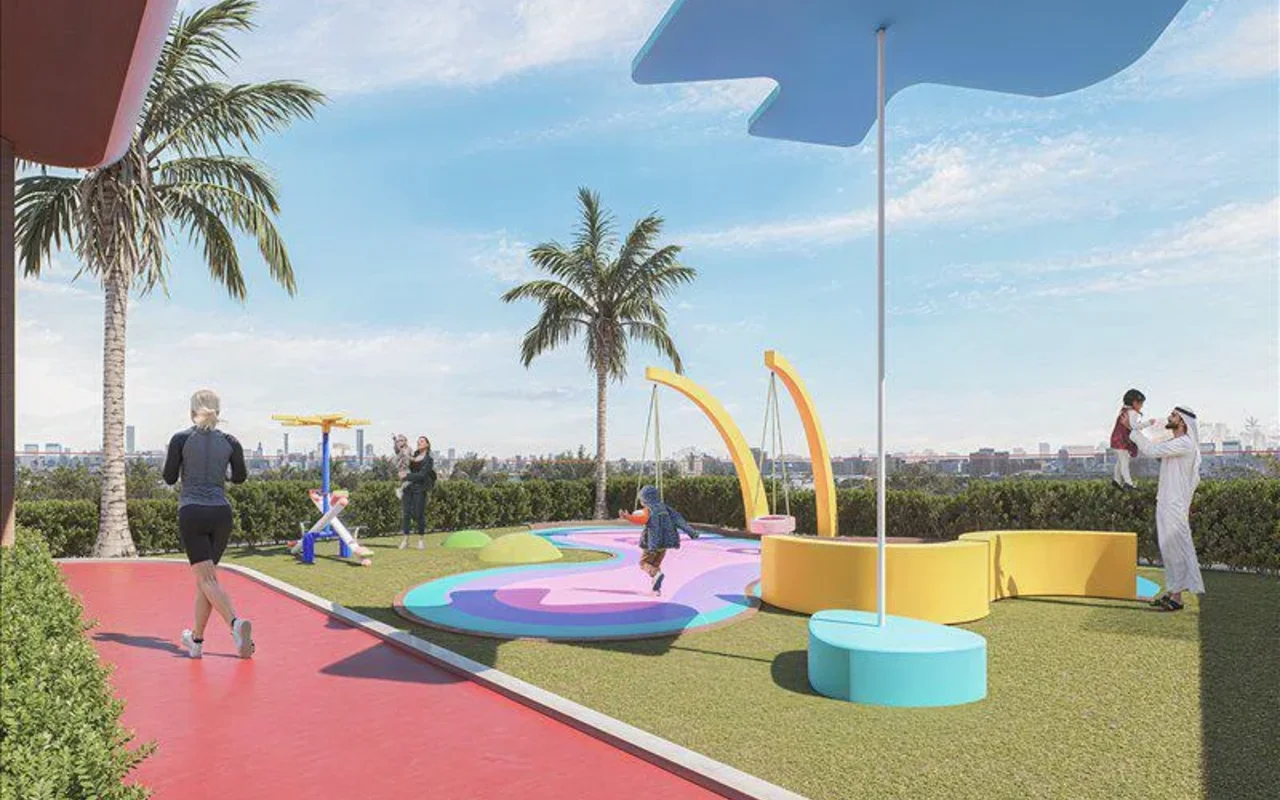 Residential complex New Bonds Avenue Residences with swimming pools, mini golf and gardens, Dubai Islands, Dubai, UAE — 14