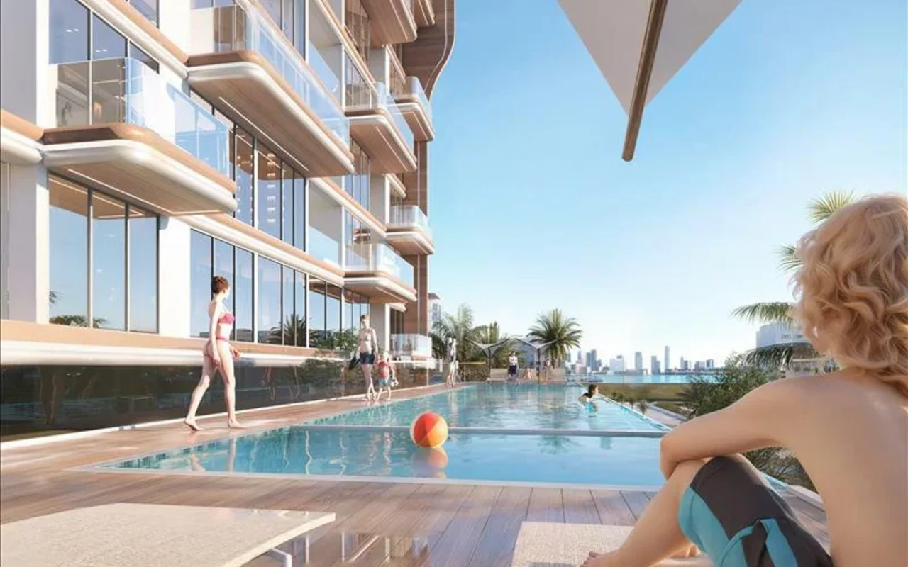 Residential complex New Bonds Avenue Residences with swimming pools, mini golf and gardens, Dubai Islands, Dubai, UAE — 9