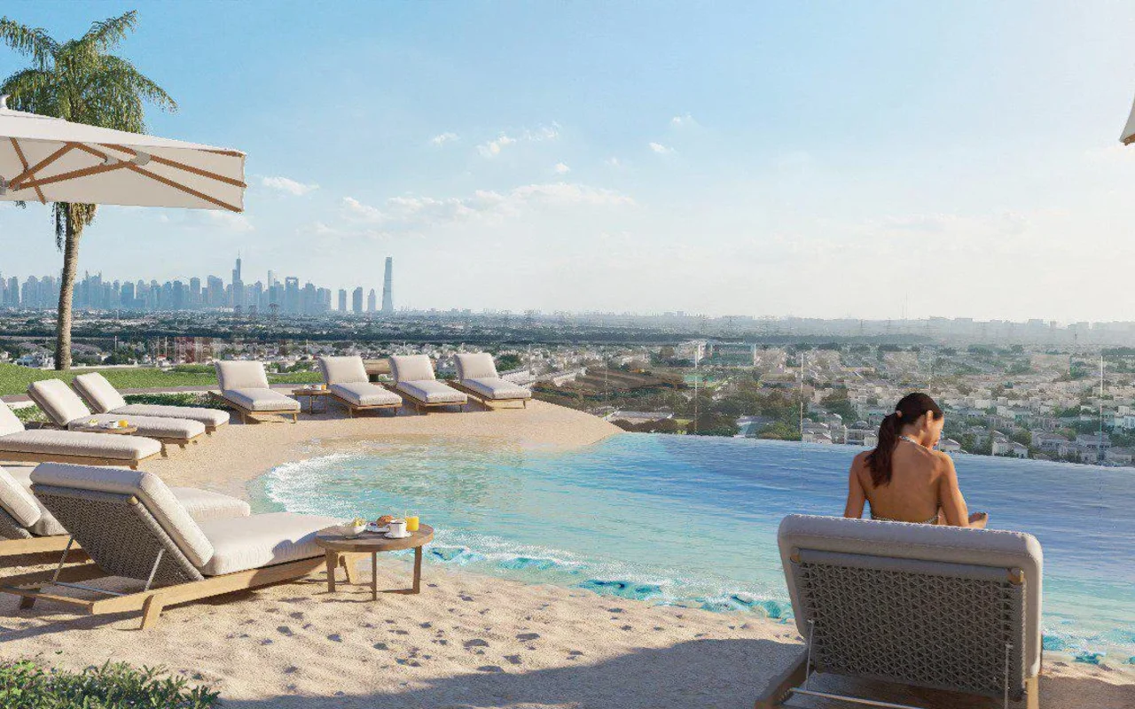 Residential complex New complex of furnished apartments Voxa with swimming pools and a mini golf, JVT, Dubai, UAE — 6