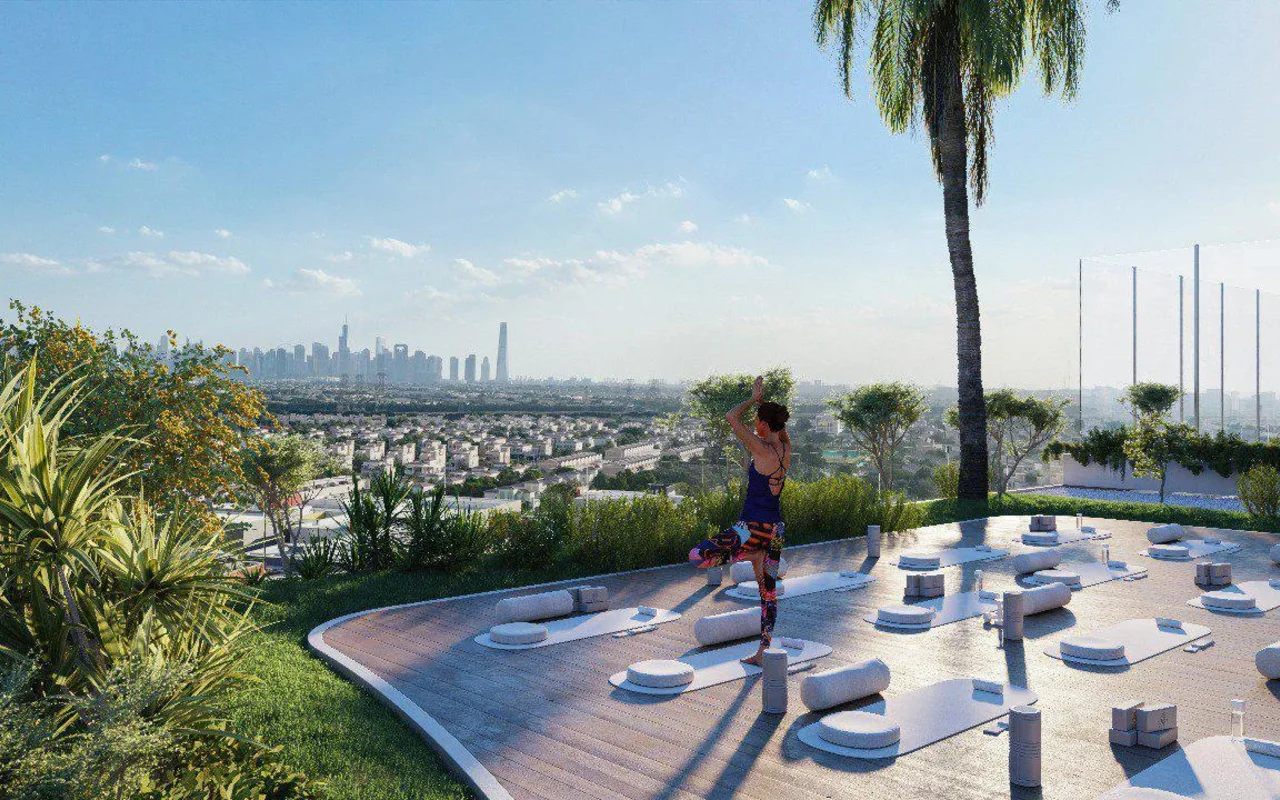 Residential complex New complex of furnished apartments Voxa with swimming pools and a mini golf, JVT, Dubai, UAE — 7
