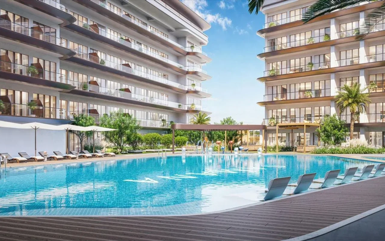 New project Samana Hills South with swimming pools, a wellness center and gardens close to a hig ...