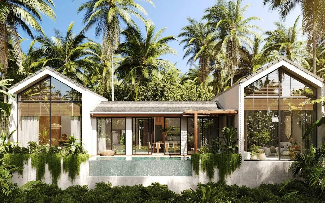 New complex of villas with swimming pools in the heart of Ubud, Bali, Indonesia