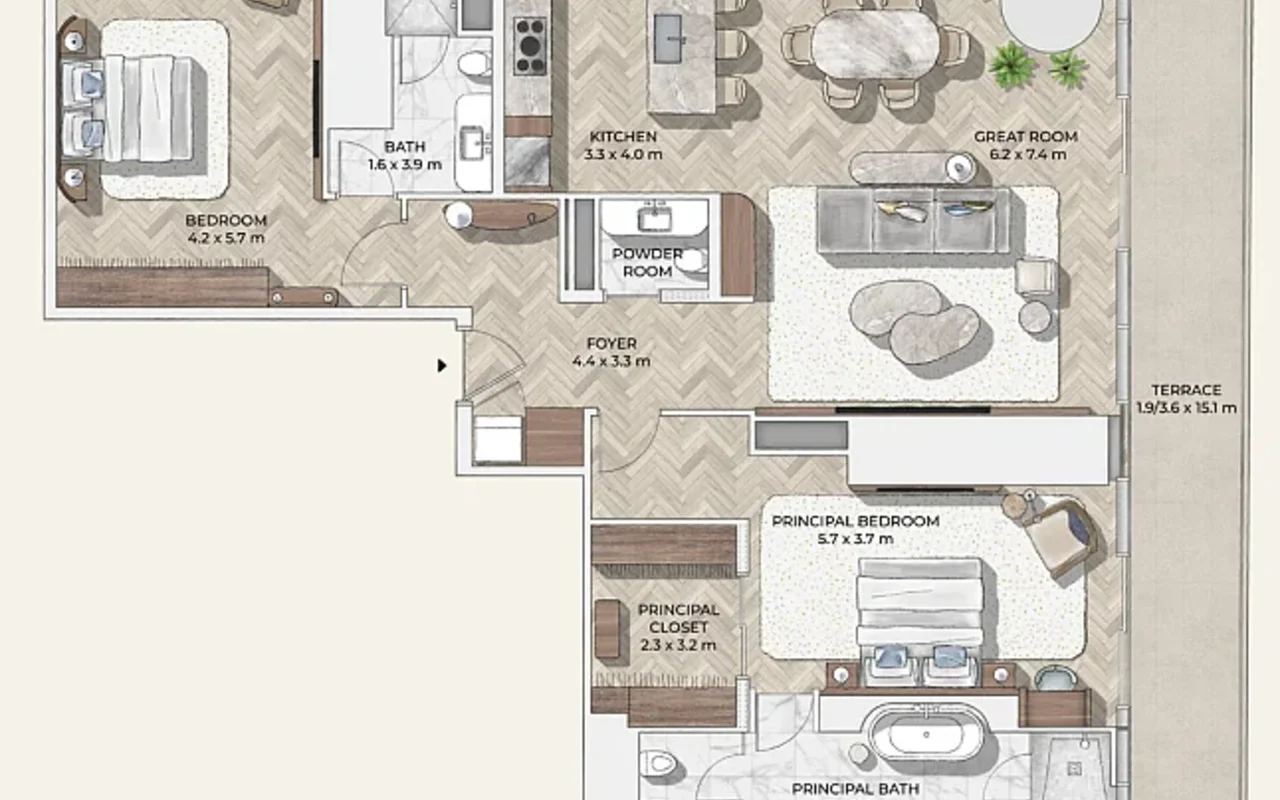 Apartment in a new building Apartments in Ignazio and Maggio Cipriani Branded Tower in Dubai — 14