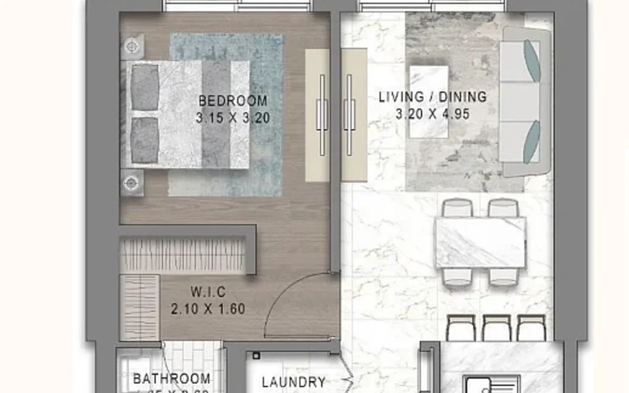 Studio apartment 33 m² Dubai, United Arab Emirates