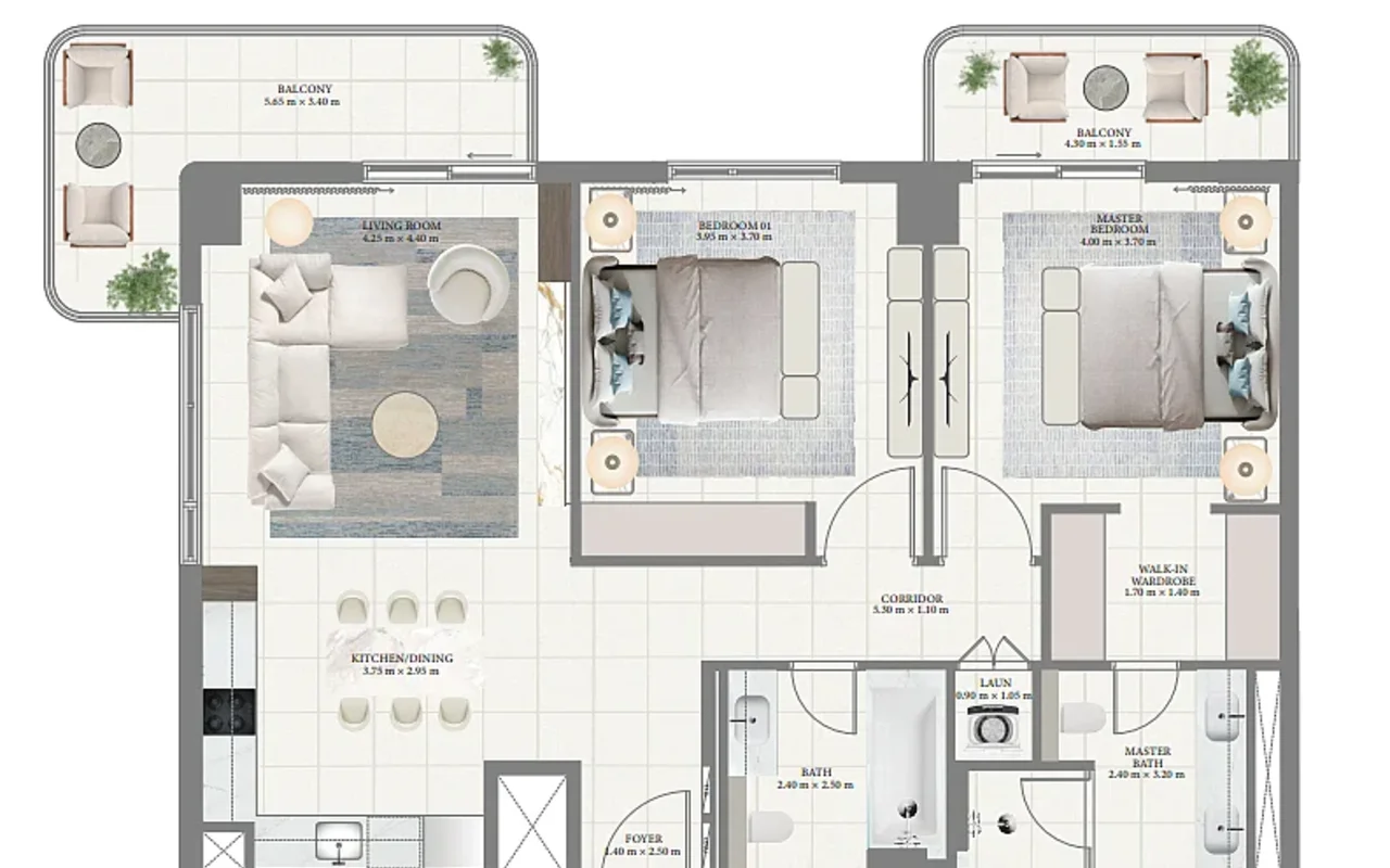 Апартаменты в комплексе Marina-front Apartments with a 4-Year Payment Plan in Dubai, Дубай — 14