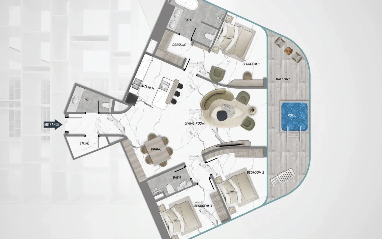 Апартаменты в комплексе Barari Heights, High ROI, Дубай — 11