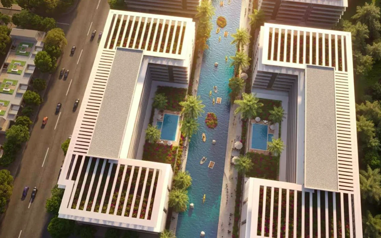 Residential quarter Luxury residential project Riverside Views Apartments
