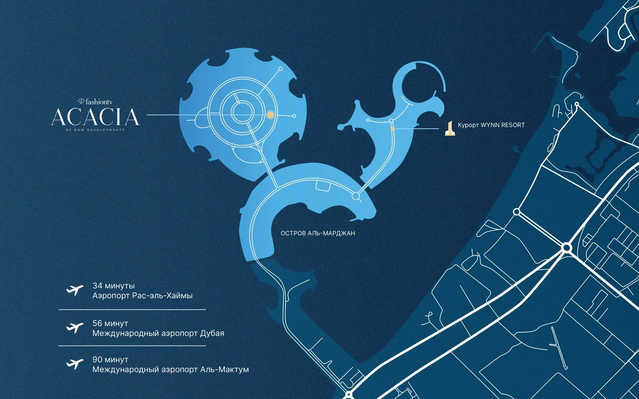 Апартаменты в комплексе Acacia Fashion TV: Living by the Sea on Al Marjan Island., Рас-эль-Хайма — 2