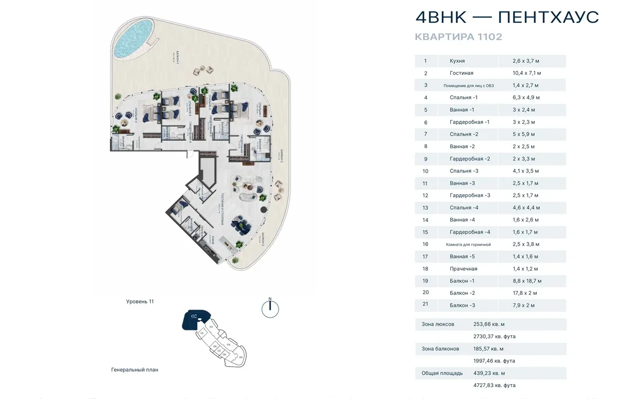 Апартаменты в комплексе Acacia Fashion TV: Living by the Sea on Al Marjan Island., Рас-эль-Хайма — 15
