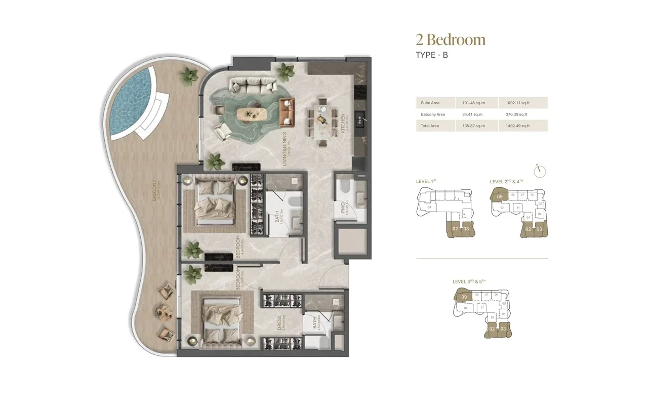 Residential complex La Perla: Living with a Sea View on Al Marjan Island. — 11