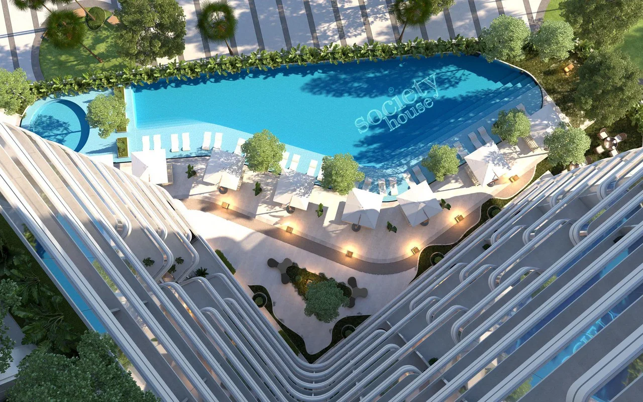 Апартаменты в комплексе Society House complex with rooftop terrace, rooftop bar and four gardens with panoramic views of ..., Дубай — 9