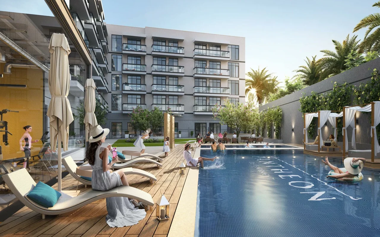 Residential complex New residence Elysee with a swimming pool and a spa, JVC, Dubai, UAE — 8