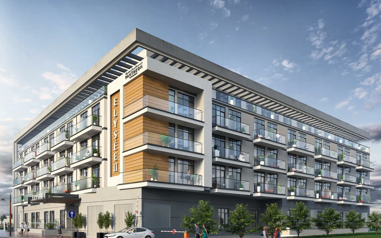 New residence Elysee with a swimming pool and a spa, JVC, Dubai, UAE
